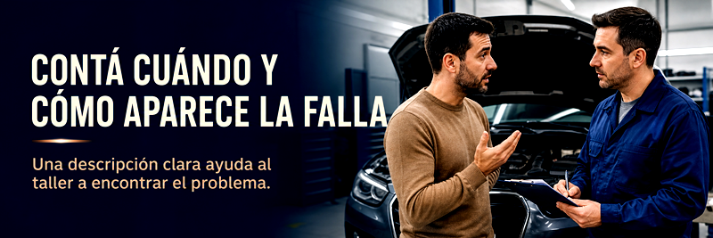 Consejo para describir una falla al mecánico